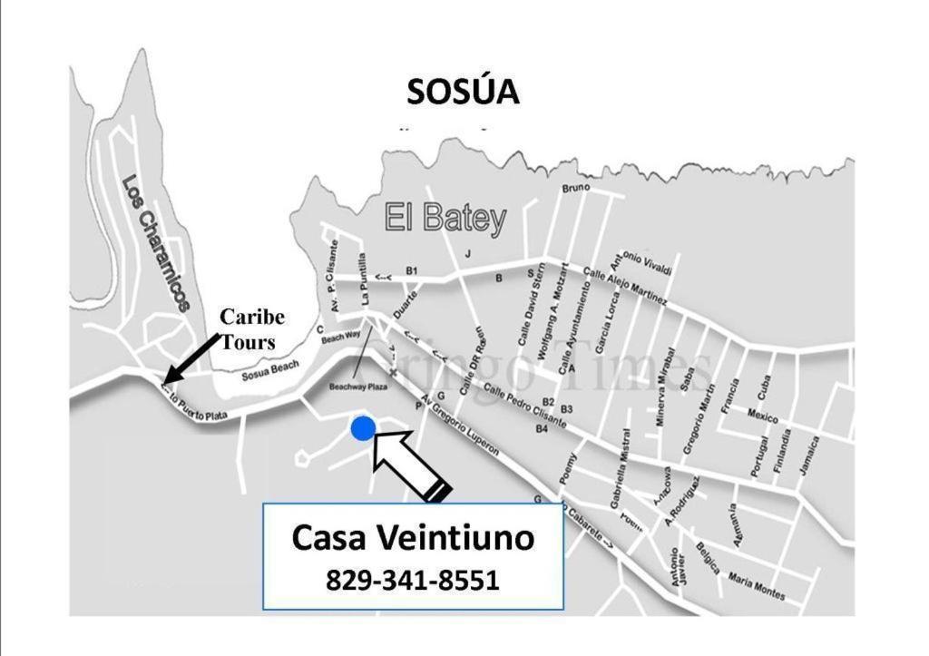 Casa Veintiuno Hotell Sosúa Eksteriør bilde